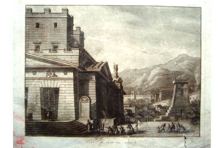 città di Tebe in Beozia (stampa) di Basoli Francesco, Basoli Luigi, Basoli Antonio (sec. XIX)