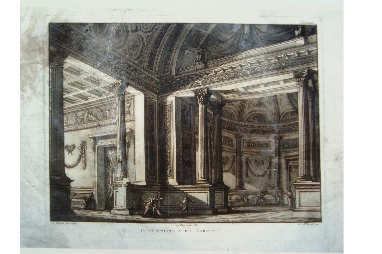 introduzione a dei gabinetti (stampa) di Basoli Francesco, Basoli Luigi, Basoli Antonio, Magazzari Giovanni (sec. XIX)