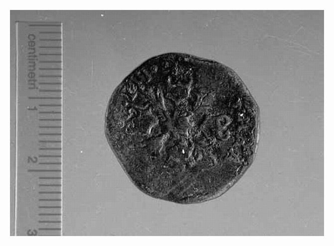 moneta - 1/2 carlino (secc. XVI/ XVII d.C)