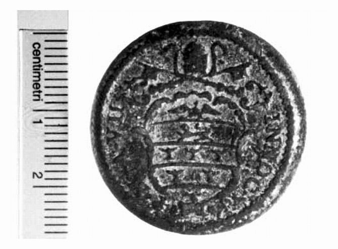 moneta - 1/2 baiocco (sec. XVII d.C)