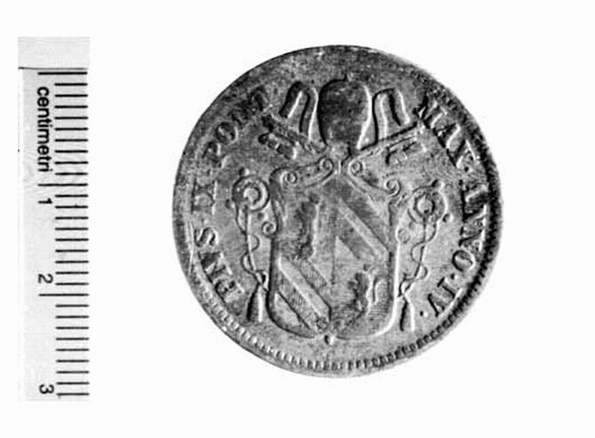 moneta - 1/2 baiocco (sec. XIX d.C)