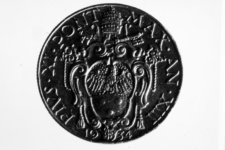 moneta - 50 centesimi di Mistruzzi Aurelio (sec. XX)