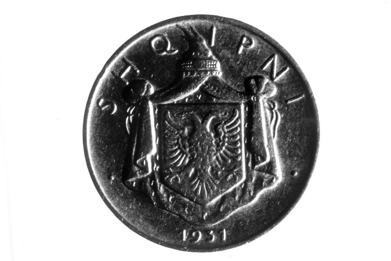 moneta - 1/2 lek di Romagnoli C (sec. XX)