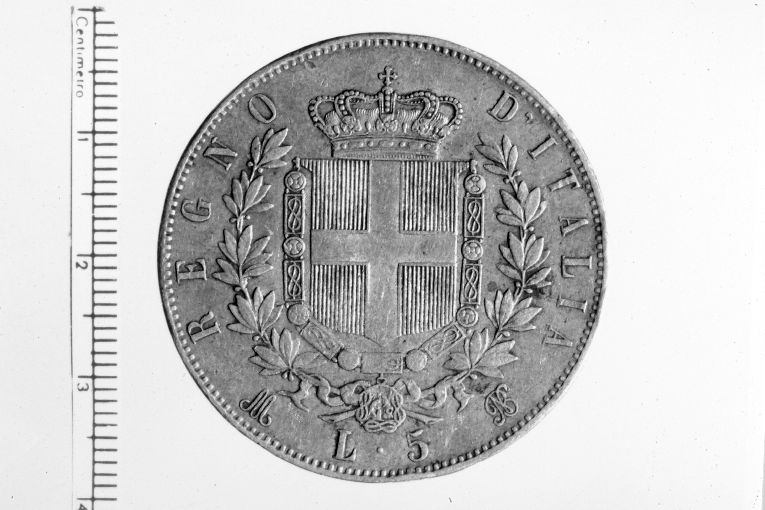 moneta - 5 lire (sec. XIX d.C)