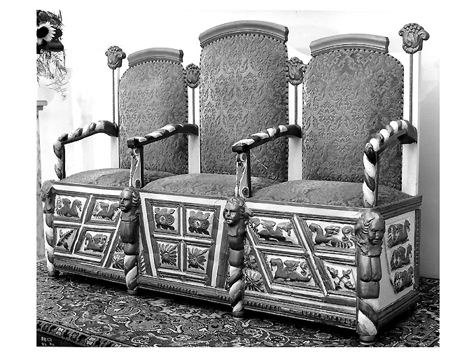 sedile per concelebrazione - ambito Italia meridionale (sec. XVIII, sec. XX)