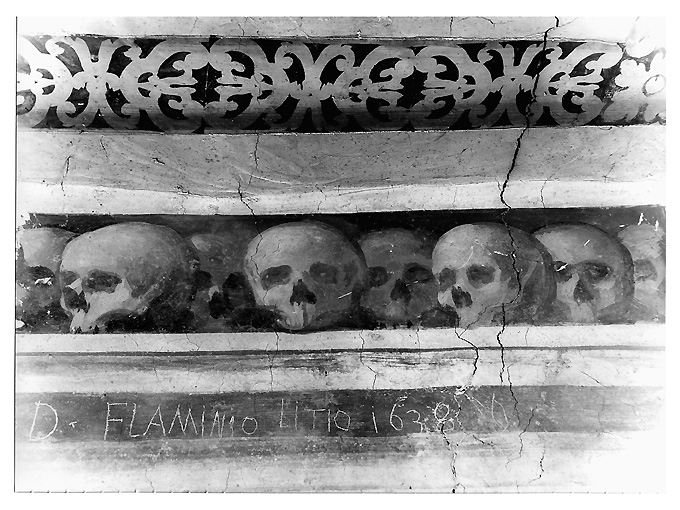 teschio (dipinto, coppia) di Bordone Andrea (attribuito) - ambito Italia meridionale (secc. XVI/ XVII)