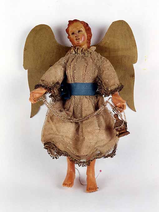 angelo con turibolo (statuetta di presepio, elemento d'insieme) - ambito napoletano (sec. XIX)