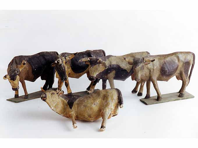mucca (statuetta di presepio, elemento d'insieme) - produzione Italia meridionale (sec. XIX)