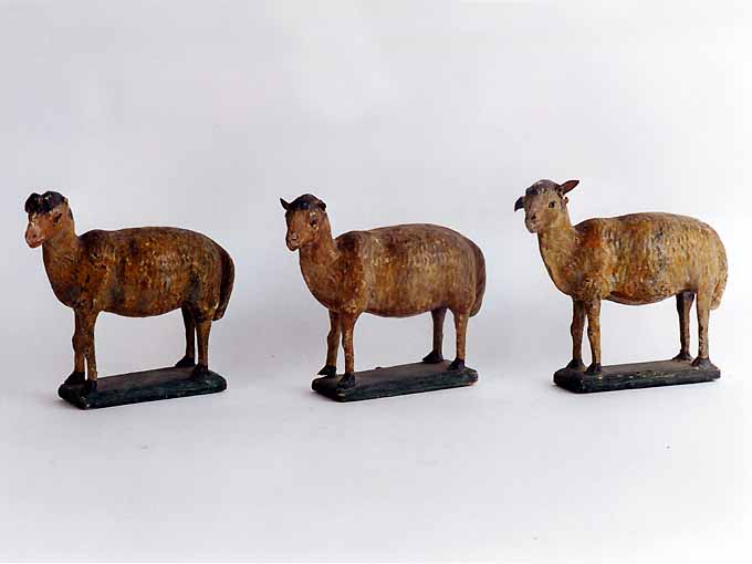 pecora (statuetta di presepio, elemento d'insieme) - produzione leccese (prima metà sec. XIX)