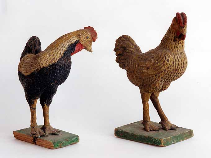 gallo (statuetta di presepio, elemento d'insieme) - produzione Italia meridionale (sec. XIX)