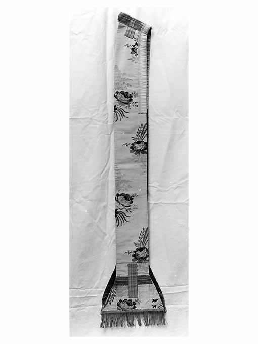 stola, elemento d'insieme - manifattura monastica (ultimo quarto sec. XIX)