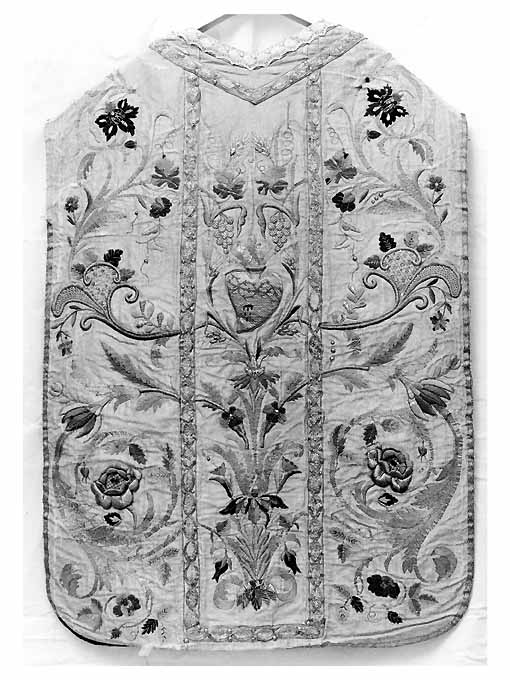 volto di Cristo/ Sacro Cuore di Gesù (pianeta, elemento d'insieme) - manifattura monastica (ultimo quarto sec. XIX)