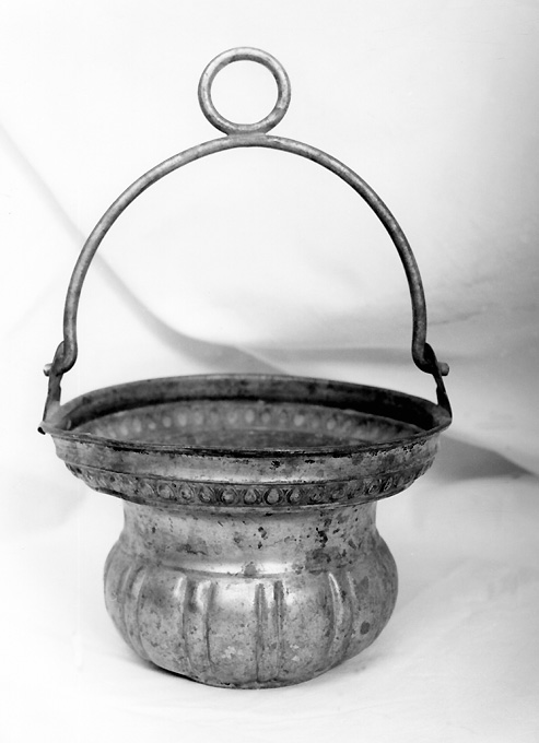 secchiello per l'acqua benedetta - ambito Italia meridionale (seconda metà sec. XIX)