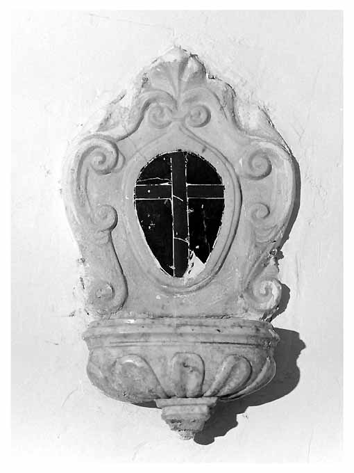 acquasantiera da parete, opera isolata - ambito napoletano (seconda metà sec. XVIII)