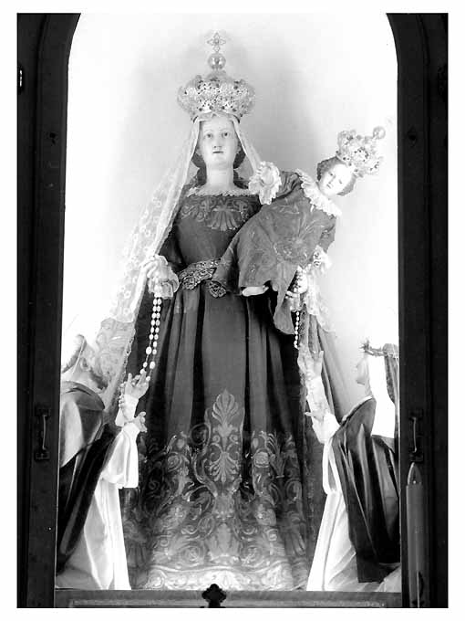 Madonna del Rosario con santi (gruppo scultoreo) - ambito Italia meridionale (ultimo quarto sec. XIX)