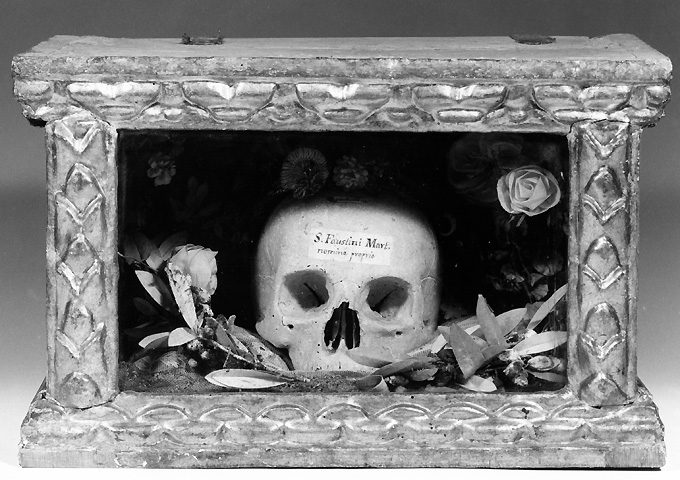 reliquiario a teca - a cassetta - ambito Italia meridionale (seconda metà sec. XVII)