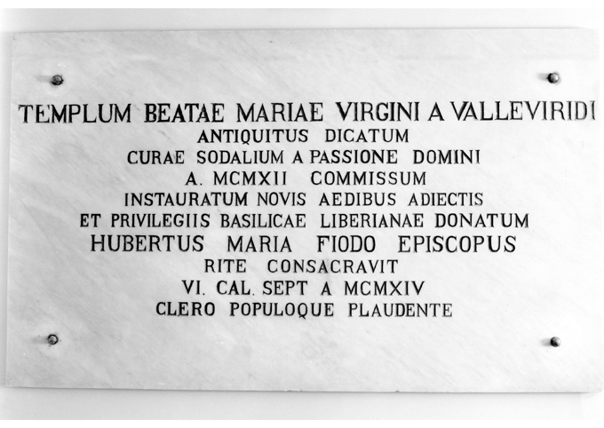 lapide documentaria - ambito Italia meridionale (sec. XX)