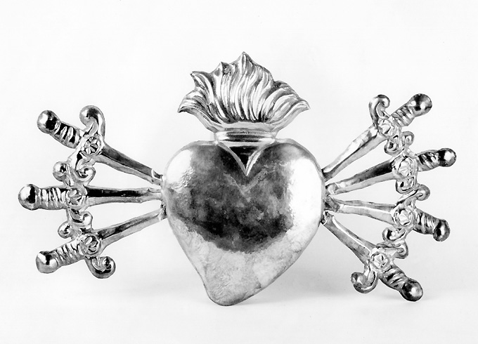 Sacro Cuore di Maria (attributo iconografico di immagine sacra) - ambito Italia meridionale (fine/inizio secc. XIX/ XX)