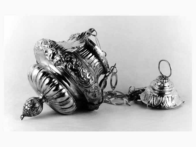 lampada pensile - manifattura napoletana (sec. XIX)