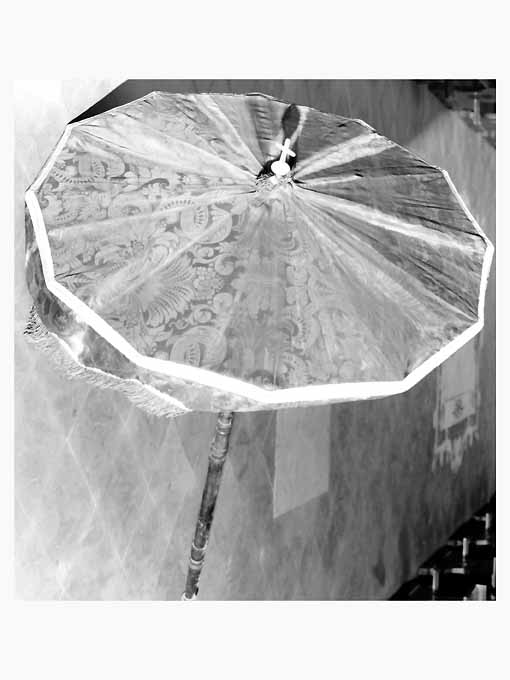 ombrellino processionale - ambito Italia meridionale (secc. XIX/ XX)