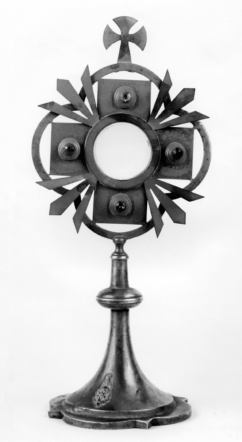 reliquiario - a ostensorio - ambito Italia meridionale (prima metà sec. XX)