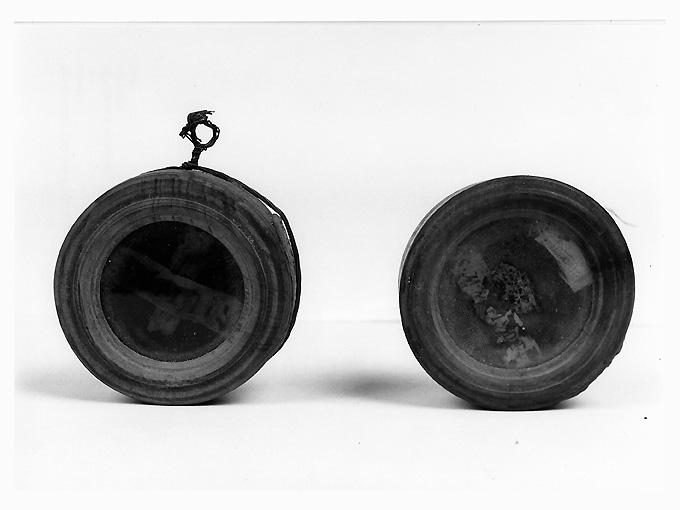 reliquiario a capsula, coppia - manifattura salentina (sec. XVIII)