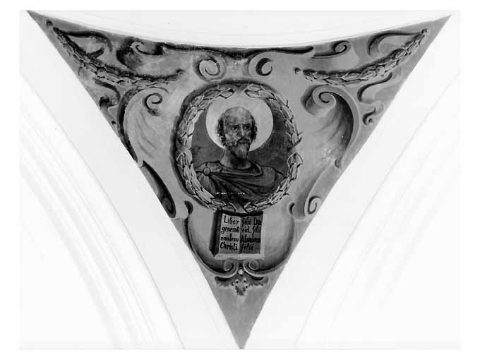 San Matteo Evangelista (dipinto, elemento d'insieme) - ambito salentino (metà sec. XIX)