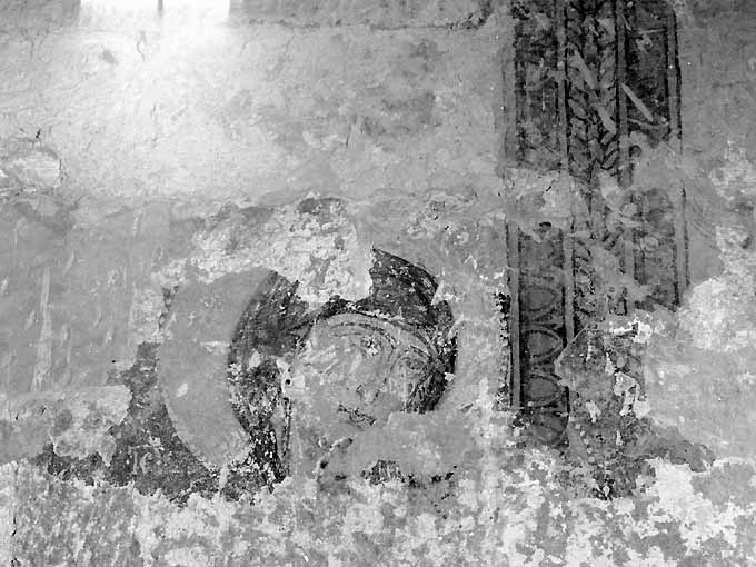 volto di Santa (dipinto, frammento) - ambito salentino (secc. XIII/ XIV)