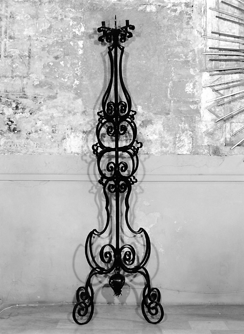 candelabro funebre, serie - manifattura salentina (sec. XIX)
