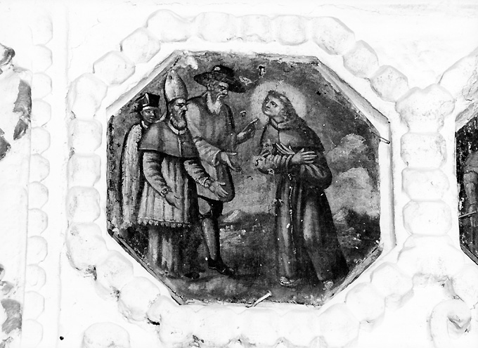 Sant'Antonio da Padova con dignitari (dipinto) - ambito salentino (sec. XVII)