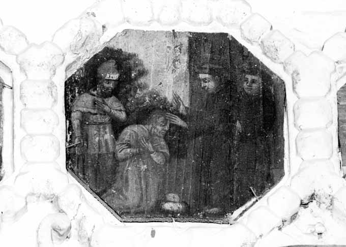 Sant'Antonio da Padova guarisce un cieco (dipinto) - ambito salentino (sec. XVII)