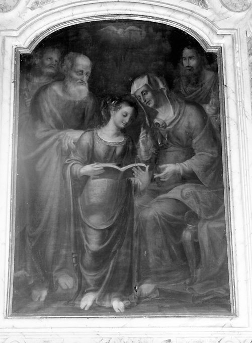 Maria Vergine bambina con Sant'Anna e San Gioacchino (dipinto) - ambito Italia meridionale (sec. XIX)