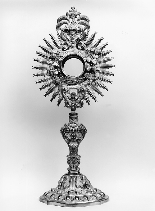 ostensorio - a raggiera - bottega Italia meridionale (prima metà sec. XIX)