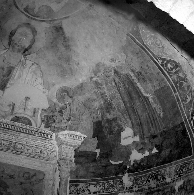 Cristo Salvatore (dipinto, frammento) - ambito salentino (sec. XIV)