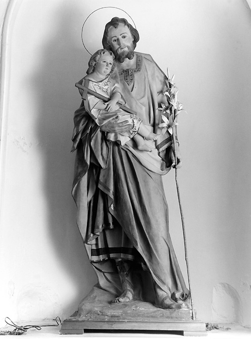 San Giuseppe e Gesù Bambino (statua) di Carretta Raffaele (secondo quarto sec. XX)