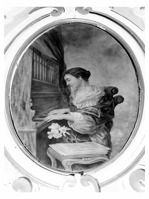 Santa Cecilia (dipinto, insieme) di Pezzuto Pompilio - ambito francescano (sec. XX)