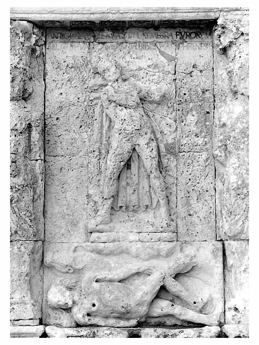 metamorfosi di Dirce (gruppo scultoreo, elemento d'insieme) - ambito salentino (sec. XVI)