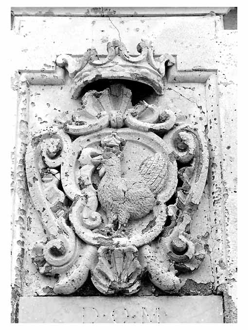 stemma civico di Gallipoli (rilievo) - ambito salentino (sec. XVIII)