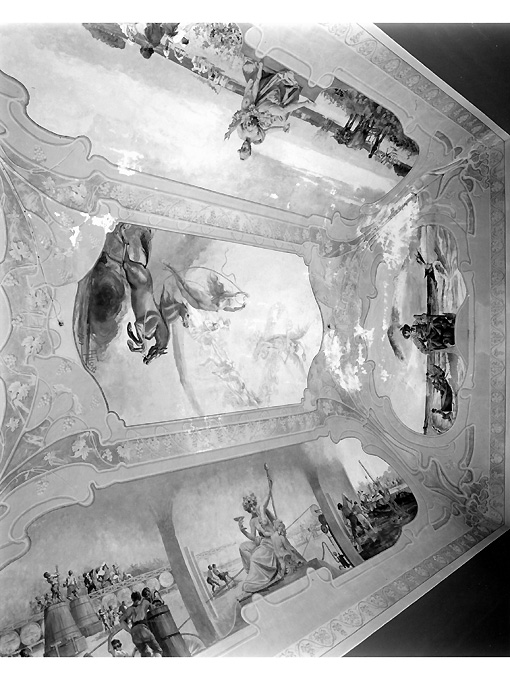 allegoria della Fortuna e scene gallipoline (dipinto) di Flora Agesilao (sec. XX)