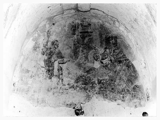 Santa Chiara cura le stimmate di san Francesco (dipinto) - ambito francescano (sec. XVIII)