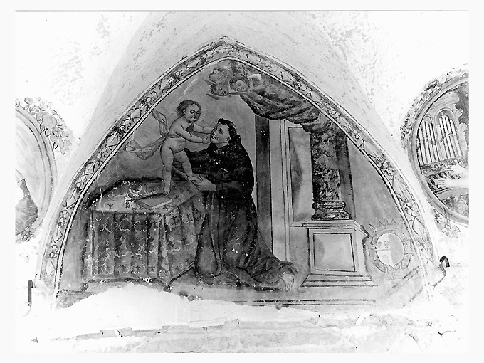 apparizione di Gesù Bambino a Sant'Antonio da Padova (dipinto) - ambito francescano (sec. XVIII)