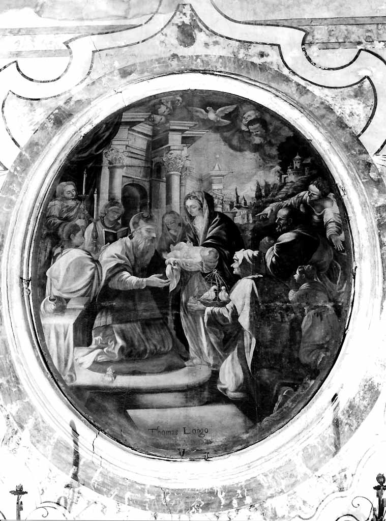 presentazione di Gesù al tempio (dipinto, elemento d'insieme) di Longo Tommaso - ambito pugliese (sec. XVIII)