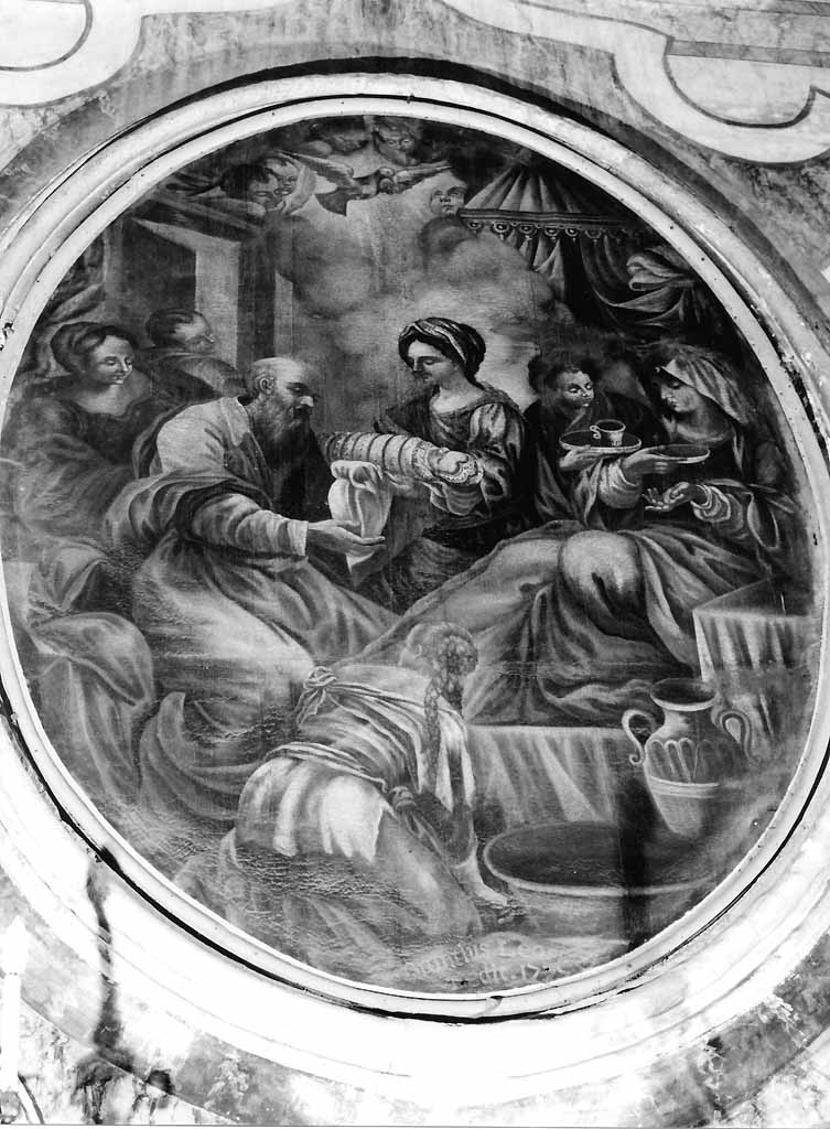 nascita di Maria Vergine (dipinto, elemento d'insieme) di Longo Tommaso - ambito pugliese (sec. XVIII)