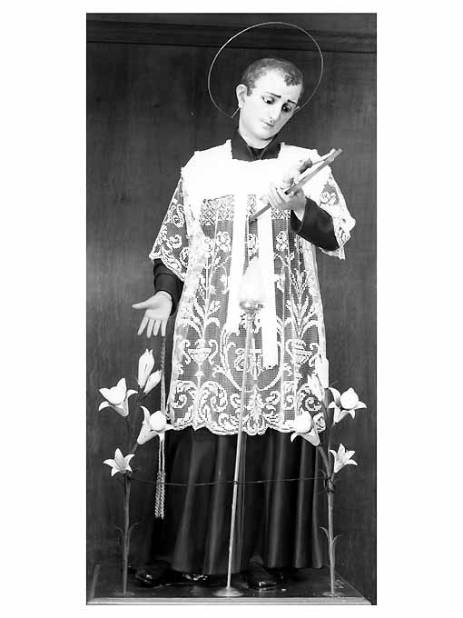 San Luigi Gonzaga (statua) di Colella G - bottega salentina (sec. XX)