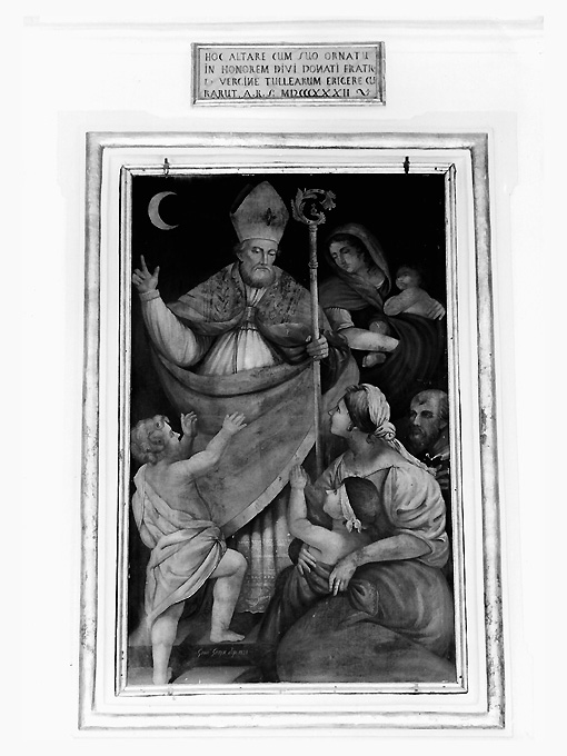 miracolo di San Donato (pala d'altare, opera isolata) di Grassi Giovanni jr - ambito pugliese (sec. XIX)