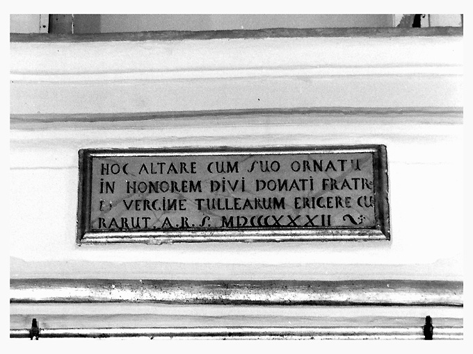 lapide, opera isolata - ambito pugliese (sec. XIX)