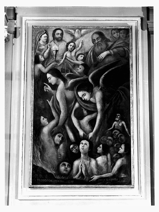 anime del purgatorio (dipinto, opera isolata) di Miggiano Luigi (sec. XX)