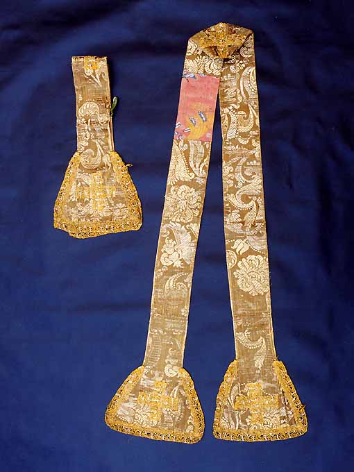 stola, elemento d'insieme - manifattura italiana (?) (seconda metà sec. XVII)