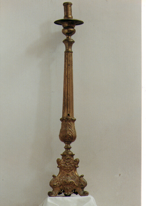 candeliere d'altare, serie - ambito Italia meridionale (seconda metà sec. XIX)