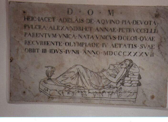 lapide tombale - ambito Italia meridionale (sec. XIX)